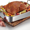 Tri-Ply Clad Stainless 17" By 12-1 and 2" Large Rectangle Roaster, Nonstick Rack