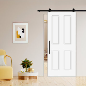 Flush barn door different CNC engraving designs, colors and hardware options, 30"x81"