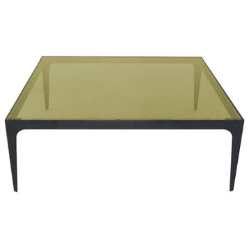 Dynasty Coffee Table Square Yellow Glass top