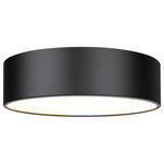 Z-Lite - Z-Lite 2302F4-MB Harley 4 Light Flush Mount in Matte Black - Take a page from casual style by illuminating a modern space with the Harley flushmount metal drum ceiling light. This four-light ceiling light offers plenty of lighting in a kitchen, dining area, or main living space, maintaining an easy style. With a bold matte black finish steel shade, it's versatile and dynamic.