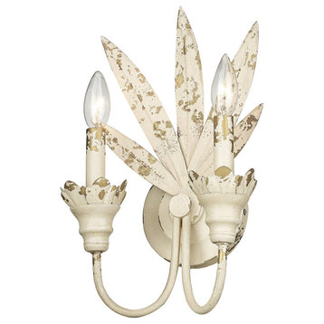 Lillianne 2-Light Wall Sconce, Antique Ivory
