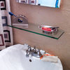 Rectangle Floating Glass Shelf Kit 8 X 30 - Clear