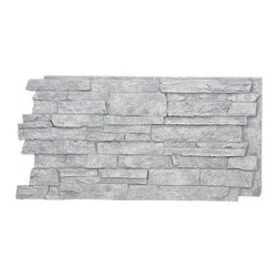 141-BRIGHTON FAUX WIDE STACKED STONE WALL PANELS - 24"H - Wall Panels