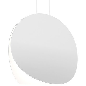 Malibu Discs 18" LED Pendant, Satin White