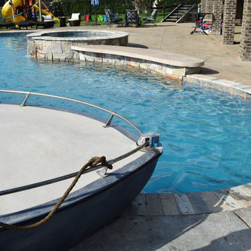 Backyard Boating Gunite Pool with ecoFinish KON