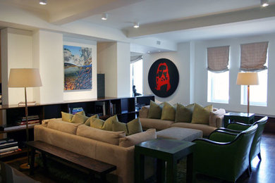 Inspiration for a contemporary living room remodel in New York