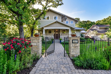Example of an arts and crafts exterior home design in Austin