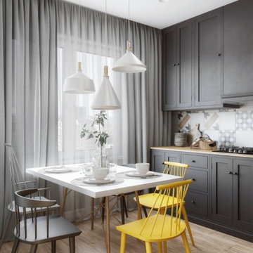 Residential Interior Renders for a Kitchen and Living Room