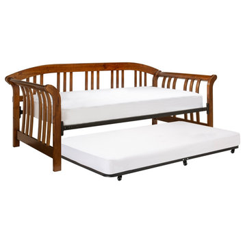 Hillsdale Furniture Dorchester Daybed with Suspension Deck and Trundle Walnut