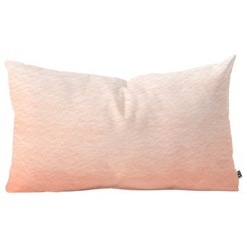 Social Proper Peach Ombre Oblong Throw Pillow, 23"x14"