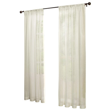 Weathershield Pole Top Curtain Panel 50 x 95 in White