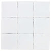 Artigiano 5x5 Zellige Style Ceramic Tile - Cotton White - 10 Square Foot Box
