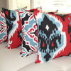Premier Prints Harford Carmine and Ikat Carmine Decorative Throw Pillows - 4 PK,