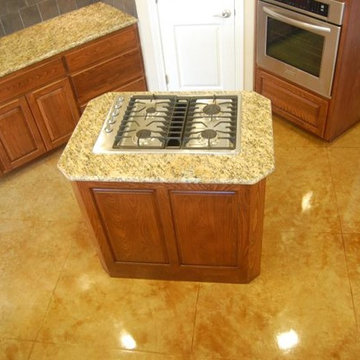 Light Colored Concrete Floors with and without scoring