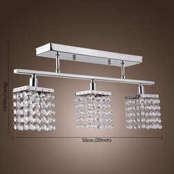 LightInTheBox 3 Light Hanging Crystal Linear Chandelier with Solid Metal Fixture - Chandeliers