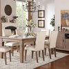 7-Piece Michlim Rustic Industrial Dining Set Table, 6 Chair, Weathered Gray