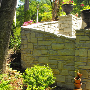 Stone Garden Steps and Planters in Kingsport, Tennessee