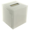 Thermoplastic Resin Square Tissue Box Cover, White