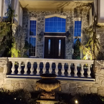 Lighting makes for a powerful statement on this gorgeous home