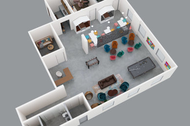 Example of an urban home design design in Other
