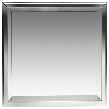 ALFI 16 x 16 Polished Stainless Steel Square Single Shelf Bath Shower Niche
