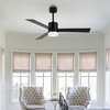 52" 3-Blade LED Ceiling Fan With Remote Control and Light Kit
