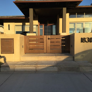Modern Wood Custom Gates by Garden Passages