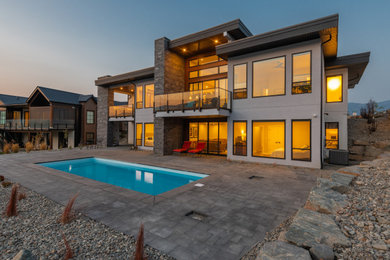 Inspiration for a modern exterior home remodel in Other