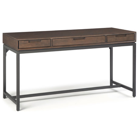 Banting Solid Hardwood Mid Century Desk, Walnut Brown