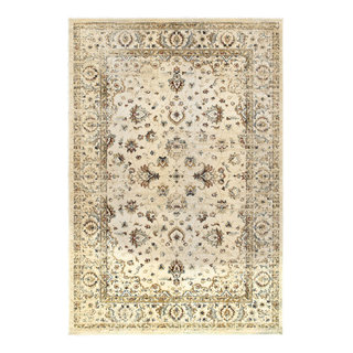 Echo Arabesque Traditions Ivory and Gold Area Rug, 3'10