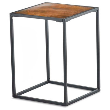 Pietra Small Side Table, Copper Patina