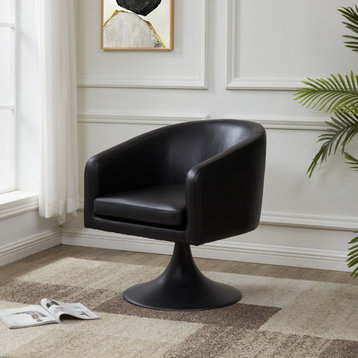 Safavieh Couture Gonzalez Pedestal Chair, Black