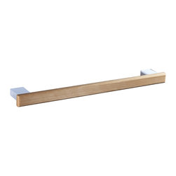 Bathroom decoration. Nature collection. Towel bar 24". Chrome-Beech - Towel Bars