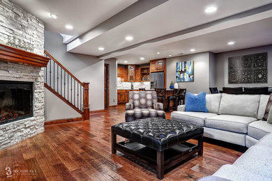 Basement - transitional basement idea in Minneapolis