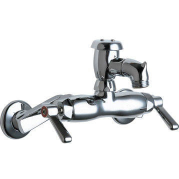 Chicago Faucets 305-VB Wall Mounted Service Sink Faucet - Chrome