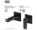 VIGO Atticus Wall Mount Bathroom Faucet, Chrome, Matte Black