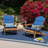 Malibu Outdoor Water-Resistant Adirondack Chair Cushions, Set of 2, Navy Blue