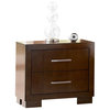 Coaster Jessica Contemporary 2-Drawer Wood Nightstand in Cappuccino