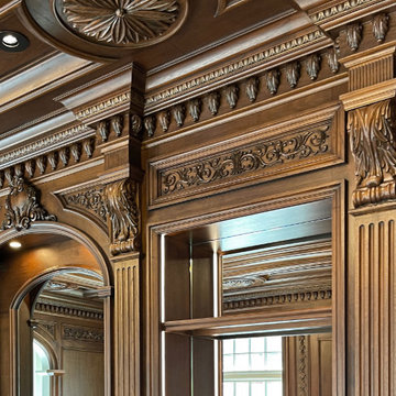 Classic Handcrafted Wood Home Bar in NJ.