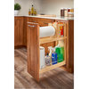 Wood Base Cabinet Paper Towel Pull Out Organizer With Soft Close, 8.75"