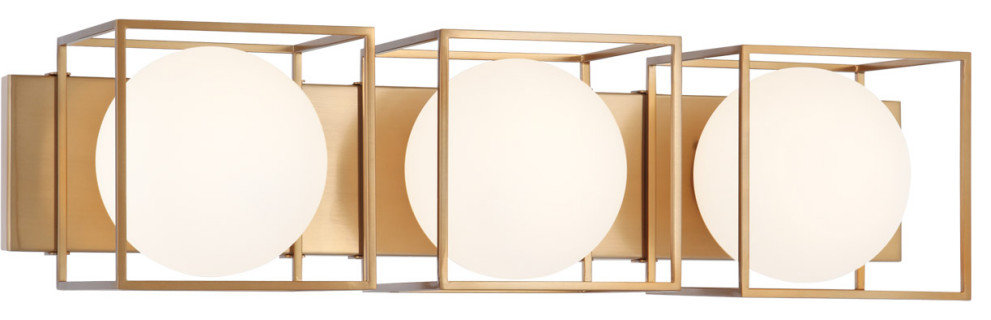 Matteo Lighting S03803AG 3-Light Wall Sconce Gold Brass