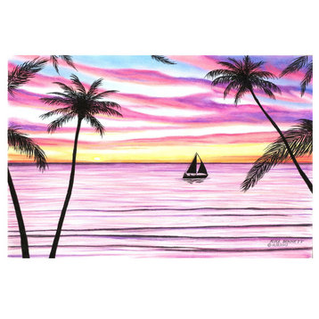 Mike Bennett Tropical Sunset #1 Art Print, 30"x45"