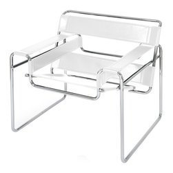 Wally Lounge Chair | White - Armchairs And Accent Chairs