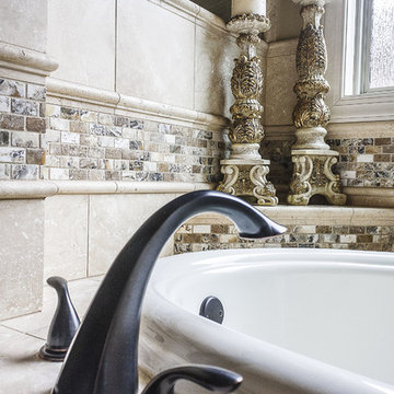 Ivory Travertine with Antik Onyx Travertine