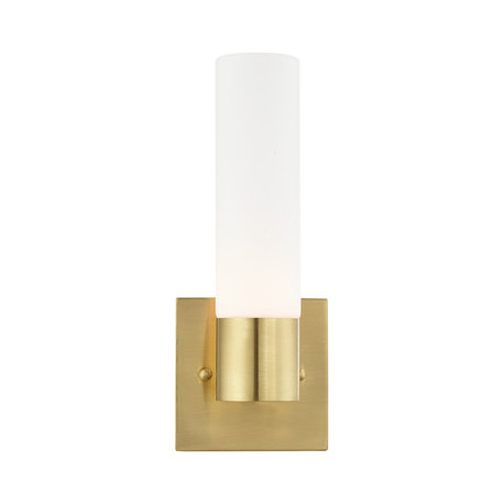 Livex Lighting 1-Light ADA Wall Sconce, Satin Brass