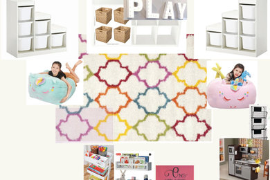 Two Girls Playroom Design and Organization