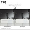 VIGO 36'' Matte Stone Double Bowl Farmhouse Kitchen Sink With Greenwich Faucet