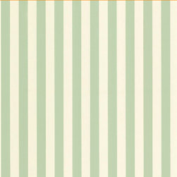 Green Pastel Two-Tone Stripe Wallpaper - Wallpaper