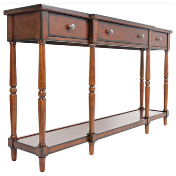 Stately Home Console Table, 60", Antique Mahogany