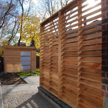 Leaside Modern Backyard Statement with Custom Structures
